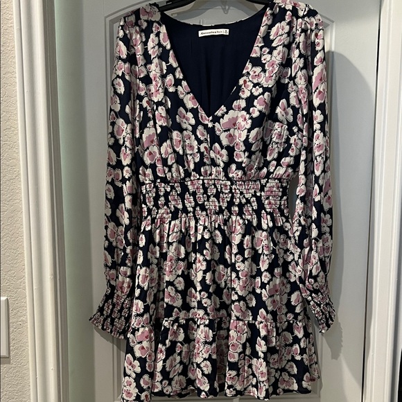 Abercrombie & Fitch Dresses & Skirts - Abercrombie & Fitch Floral Mini Dress - Purple/Pink and Navy